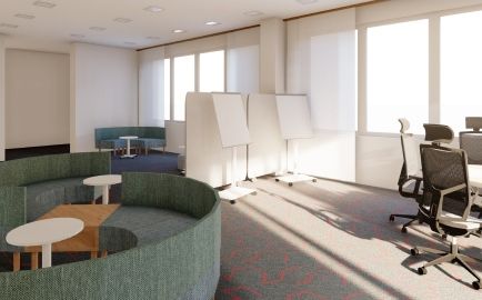 Vizualizace ergonomicky přívětivý cowork